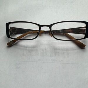 lei Rectangular Glasses in Black and Brown Temples